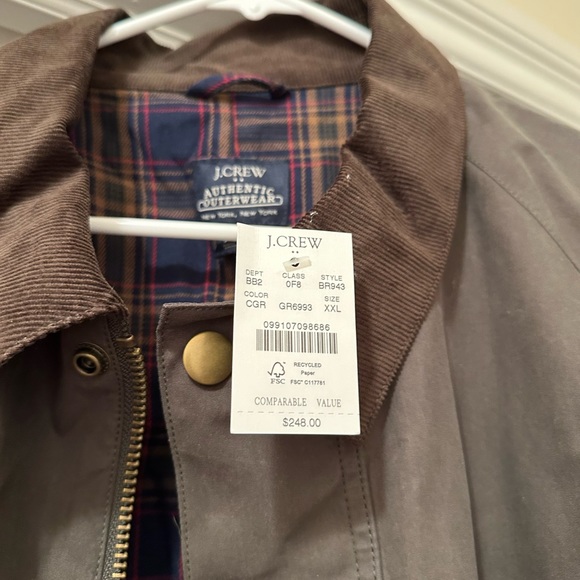 Men’s Brown J Crew Jacket. Size XXL. New with tags. Barn jacket style. - Picture 2 of 5